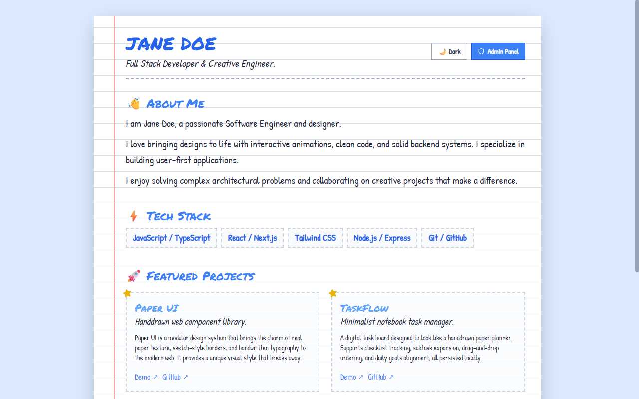 Paper UI Admin Dashboard