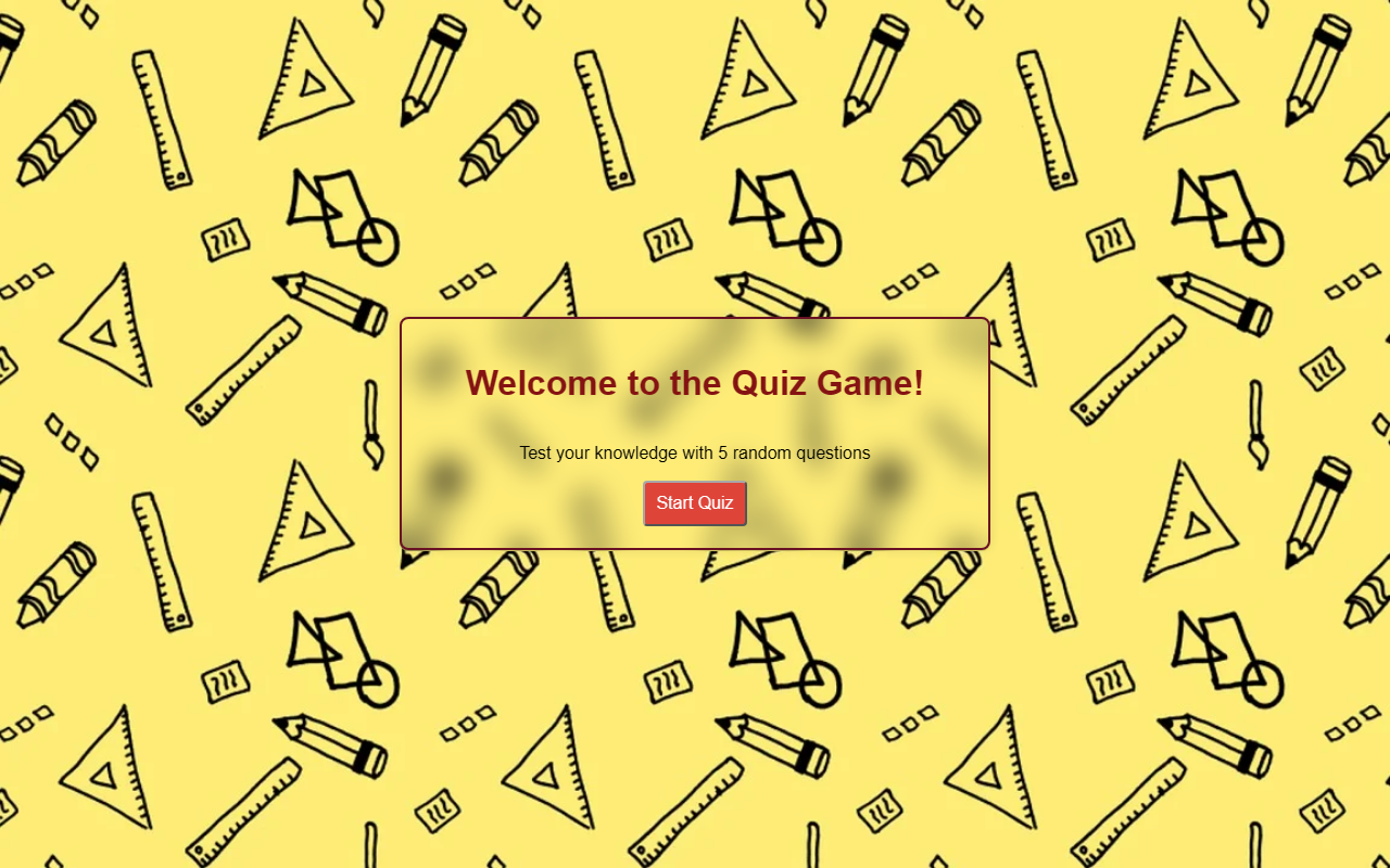 Live preview screenshot of Quiz Game